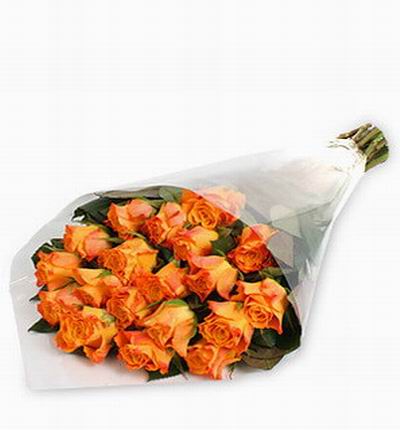 19  orange Roses.